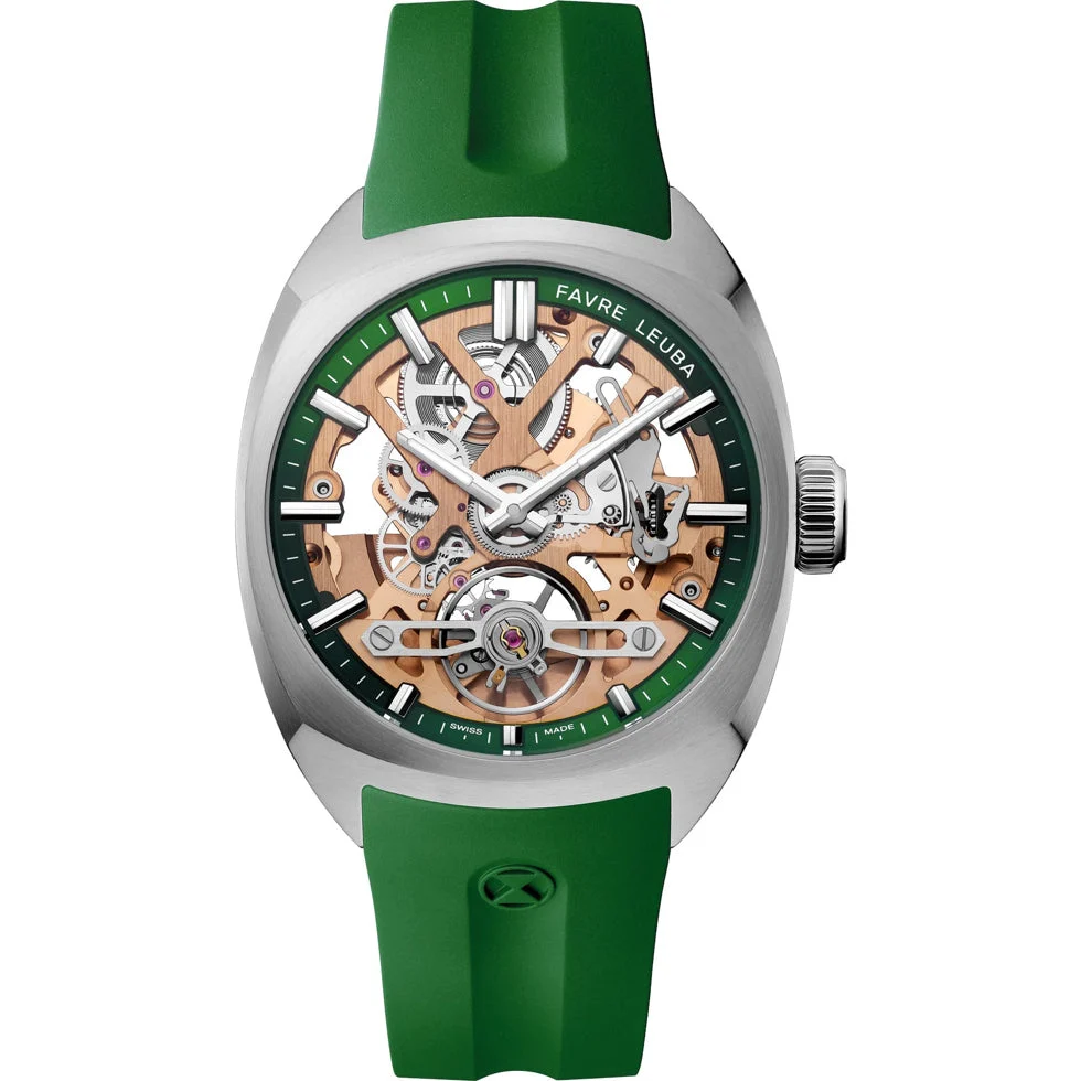 Favre Leuba Chief Skeleton Green 00.20105.103.03.303 40 mm kol saati