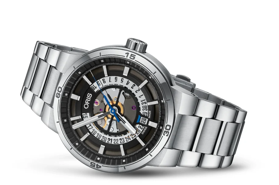 Oris Engine Date 01 733 7752 4124-07 8 24 08 42 mm kol saati