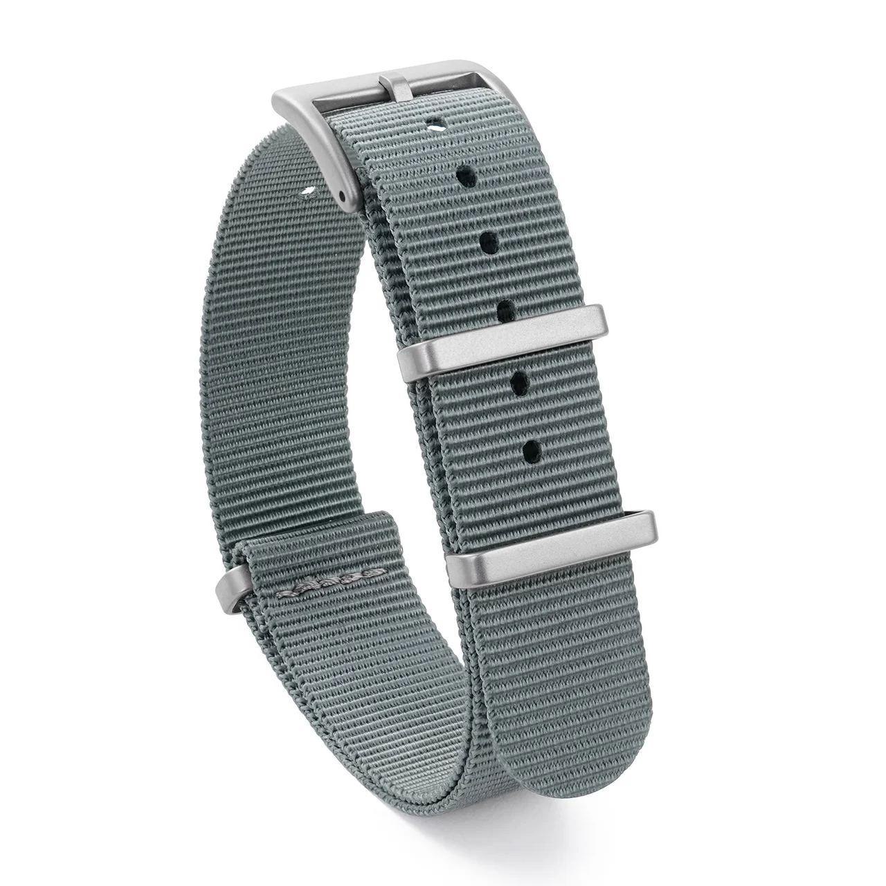 Wristfull High Quality Nylon Watch Band Sandblast Buckle 19mm 自制尼龙表带-黑色-喷砂扣-19mm kol saati