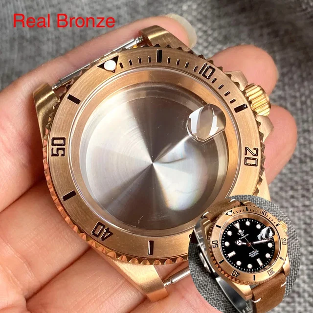 Tandorio Bronze Case 200M Waterproof Dive SUB Water Ghost Watch Case for NH34 NH35 NH36 NH