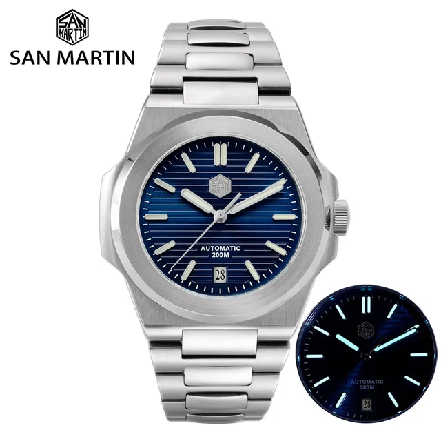 Tandorio San Martin SN0076 42mm PT5000 Sw200 Automatic Dress Watch 20bar AR Sapphire BGW9