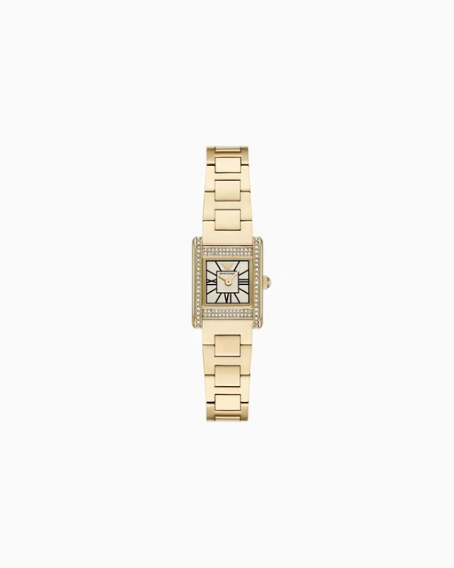Emporio Armani Two-Hand Gold-Tone Stainless Steel Watch AR11663 kol saati