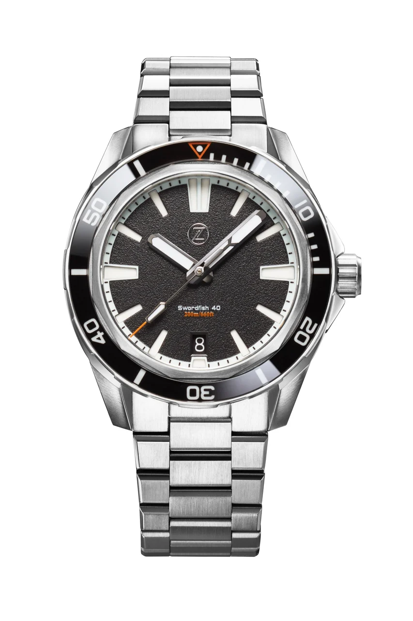 Zelos Swordfish 40mm SS Black 40 mm kol saati