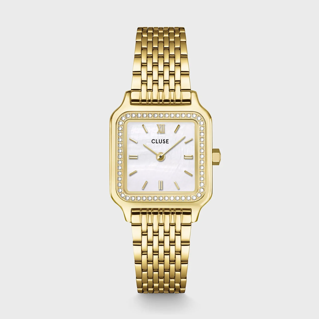 CLUSE Gracieuse Petite Watch Steel, Glass Pearls, White, Gold Colour CW11826 kol saati