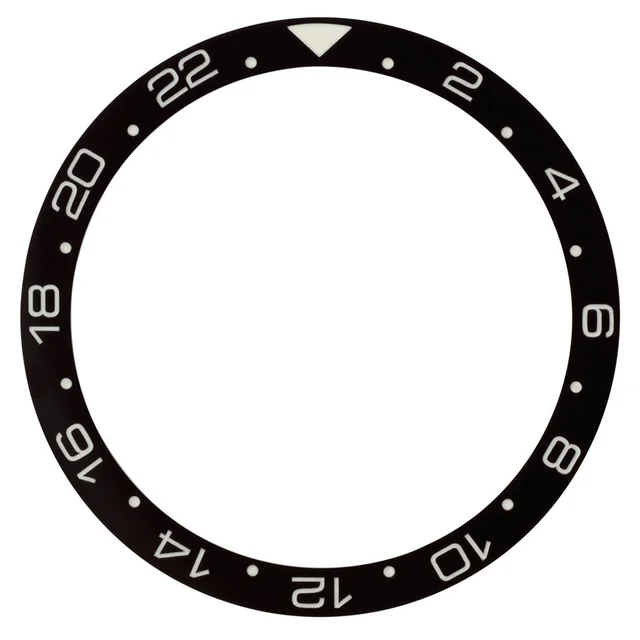 Islander Black 24 hour GMT Ceramic Luminous Bezel Insert for SKX007 #C42 kol saati