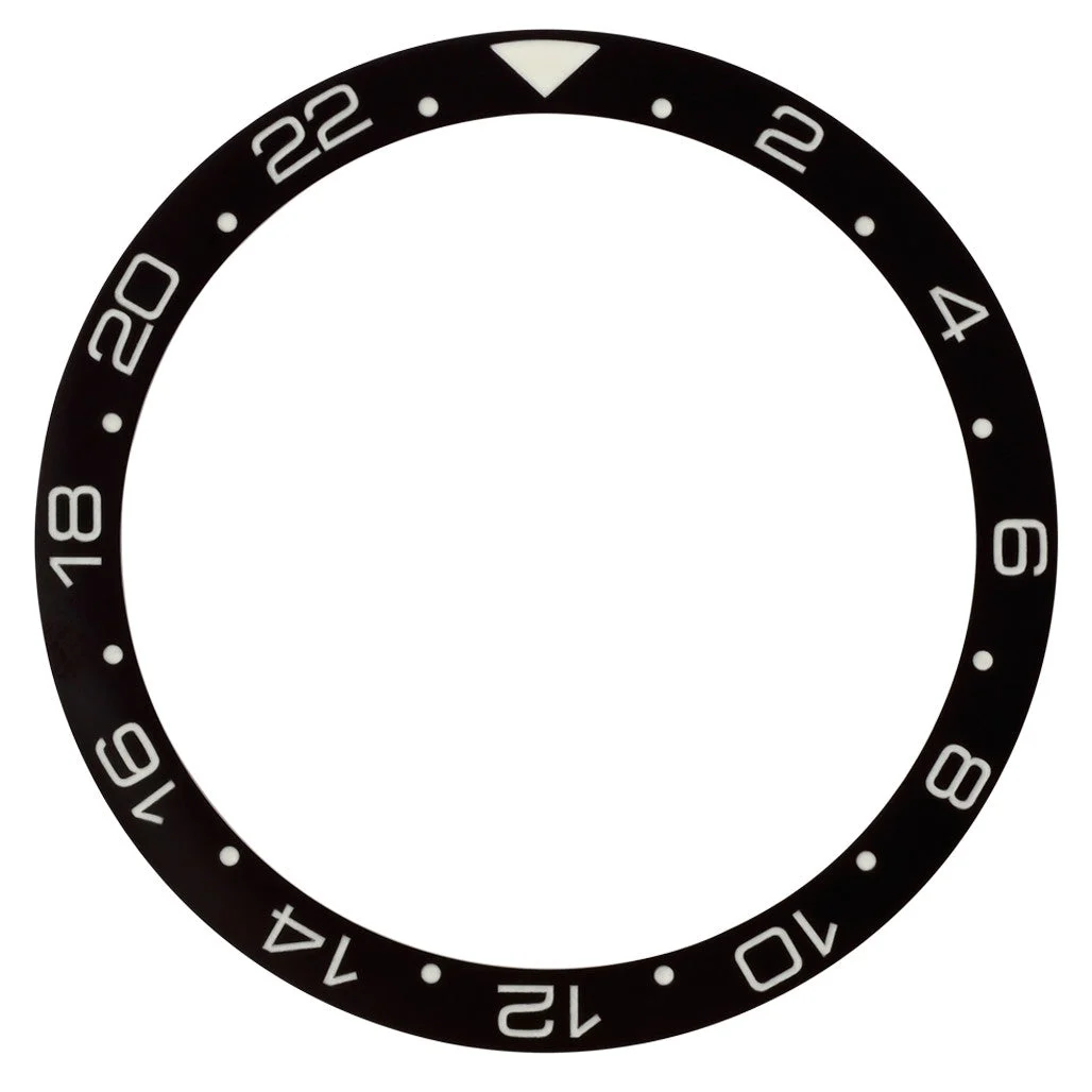 Islander Black 24 hour GMT Ceramic Luminous Bezel Insert for SKX007 #C42 kol saati