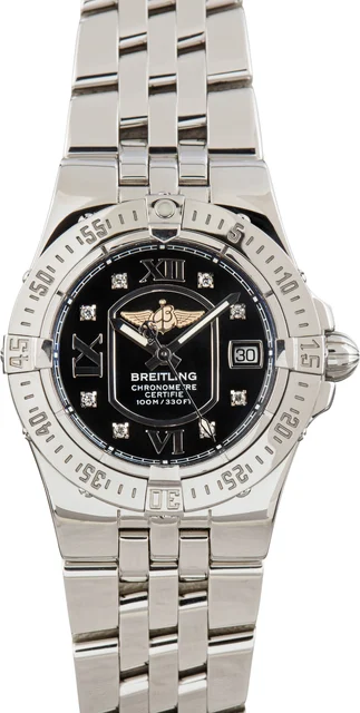 Breitling Starliner Stainless Steel Black Dial A71340 kol saati