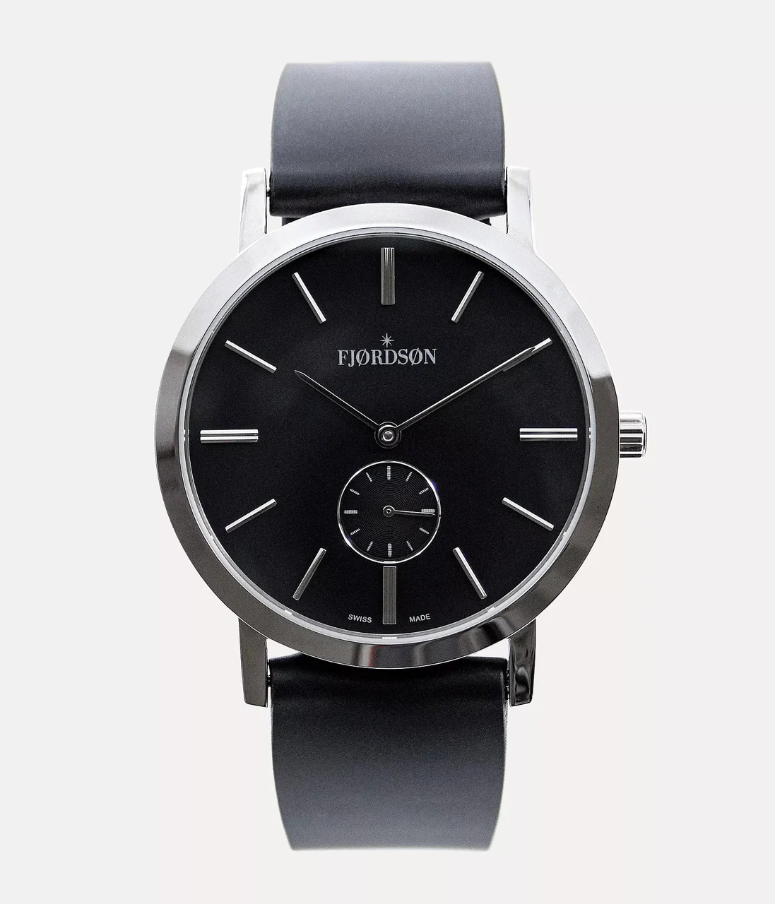 Fjordson #SLIM | Black Dial With Black Rubber Strap - Watch #SLIM | Black Dial With Black Rubber Strap - Unisex Watch 37 mm kol saati