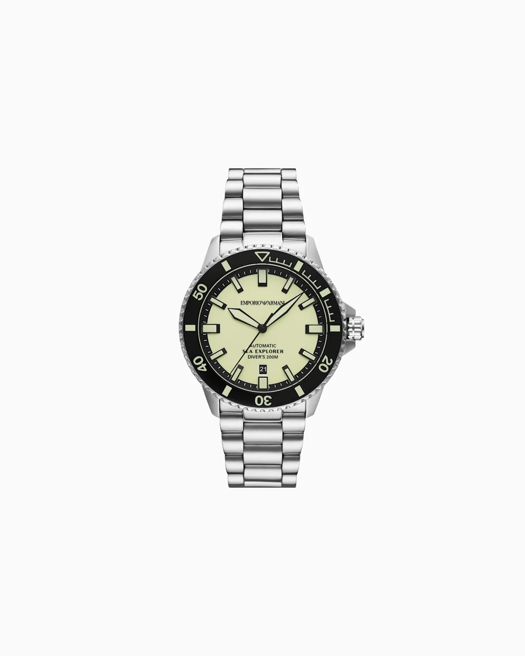 Emporio Armani Sea Explorer Automatic Stainless Steel Watch AR60083 42.5 mm kol saati