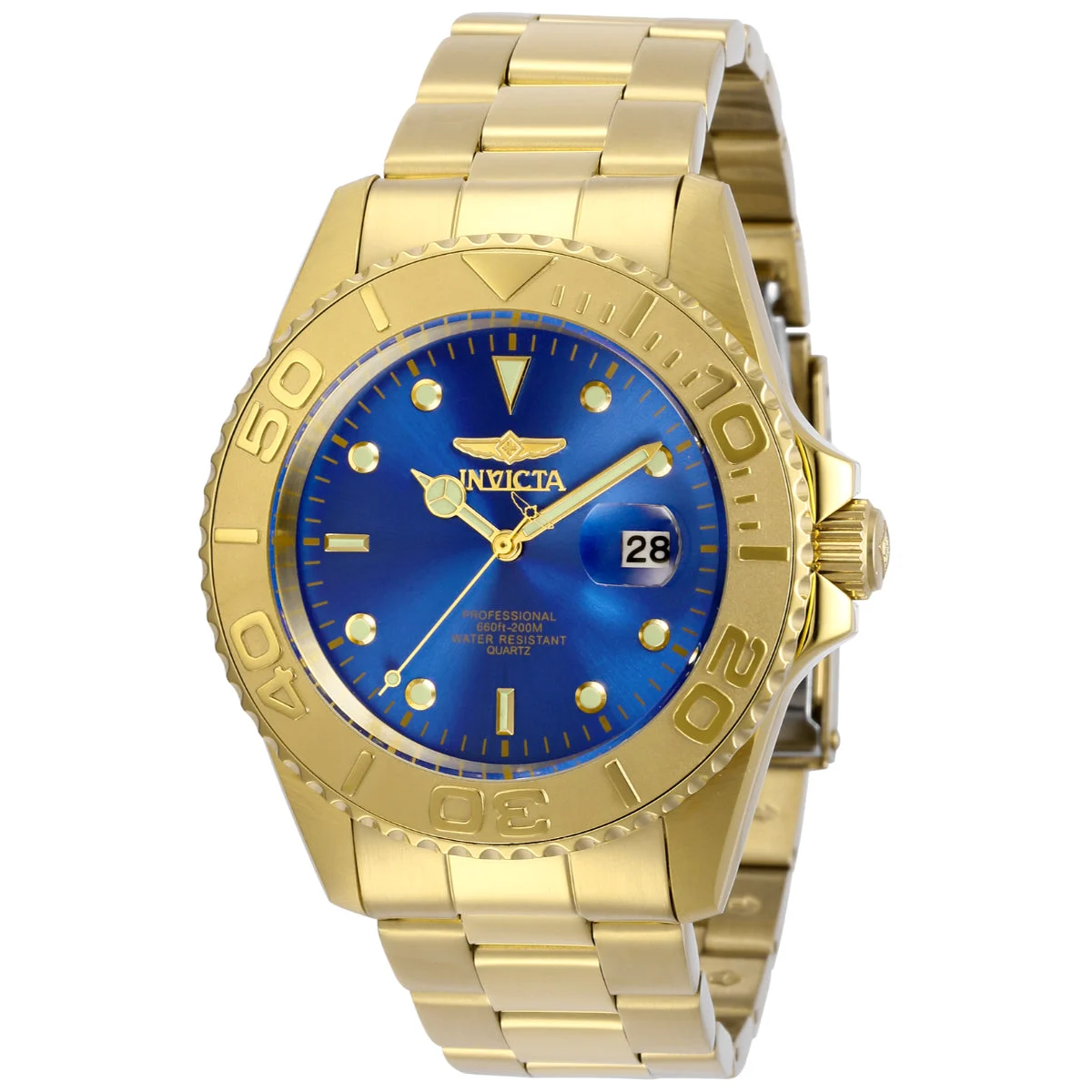 Invicta Pro Diver Abbysor Watch - 43mm, Gold (29947) 43 mm kol saati