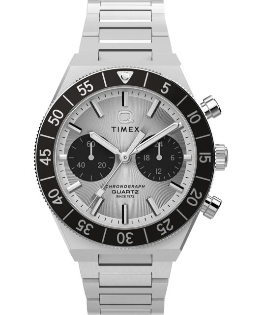 Timex Continental Chronograph 40mm Stainless Steel Bracelet Watch TW2Y55800 kol saati