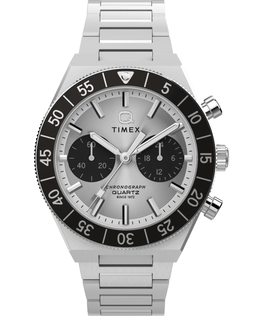 Timex Continental Chronograph 40mm Stainless Steel Bracelet Watch TW2Y55800 40 mm kol saati