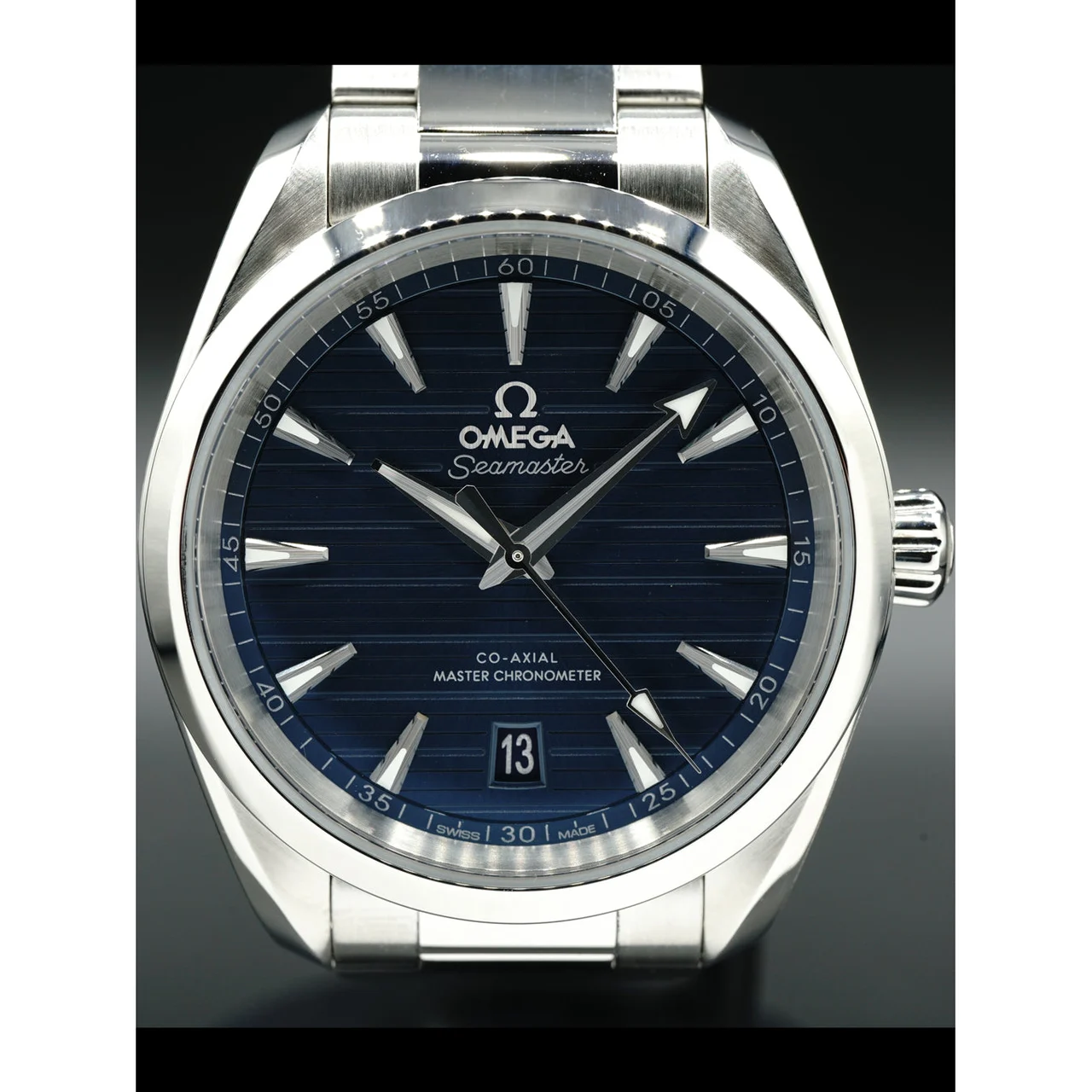 OMEGA Seamaster Aqua Terra 150M Co-Axial Master Chronometer Blue Dial 220.10.38.20.03.001 210000024647 38 mm kol saati