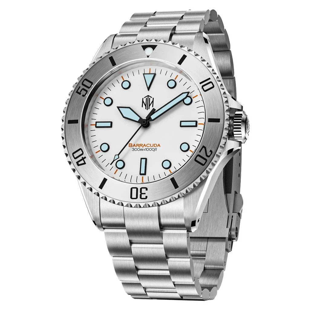 NTH Polar White Hi-Beat Automatic Dive Watch without Date #WW- -BPWN WW-NTH-BPWN 48 mm kol saati