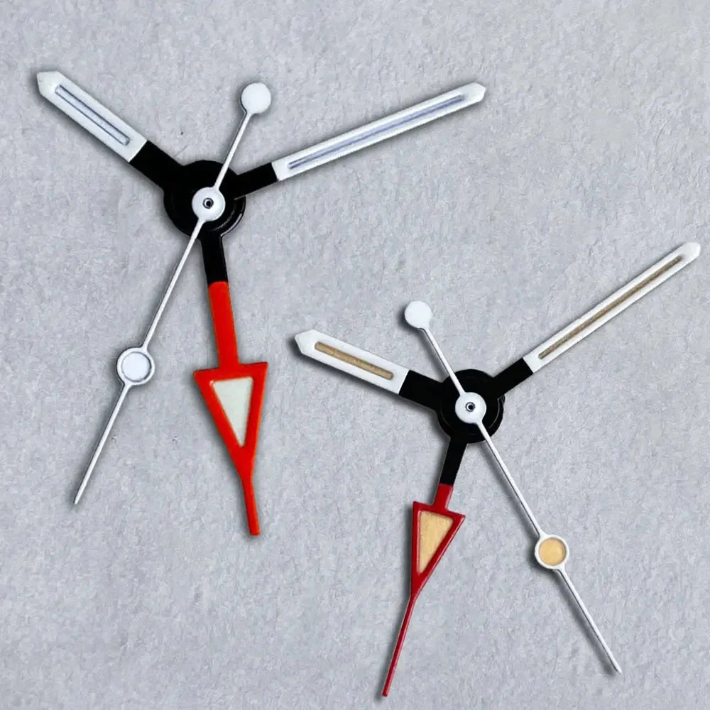 Tandorio GMT Watch Hands MOD Accessories for NH34 NH35 NH36 NH38 NH70 NH71 NH72 4R35/36 Automatic Movement Luminous Aged Watch Hands 1005008359539659-NH34 aged 4 hands kol saati