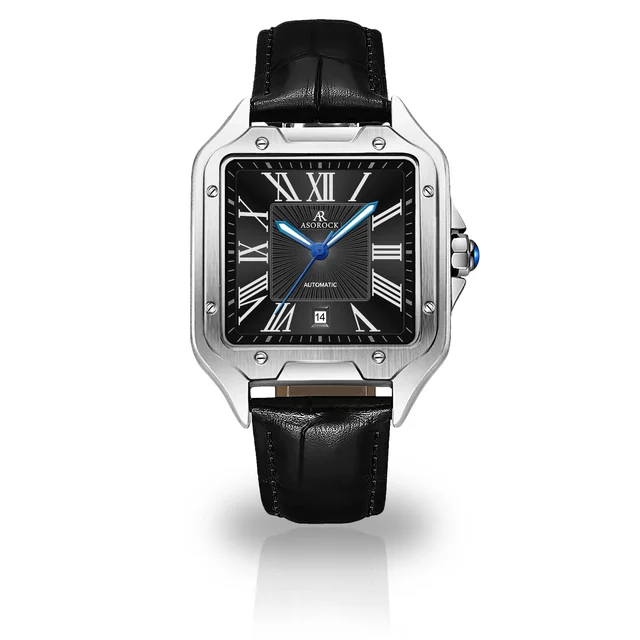 ASOROCK WATCHES Silver/Black Diplomat (Pre-order ships out June 20th) kol saati
