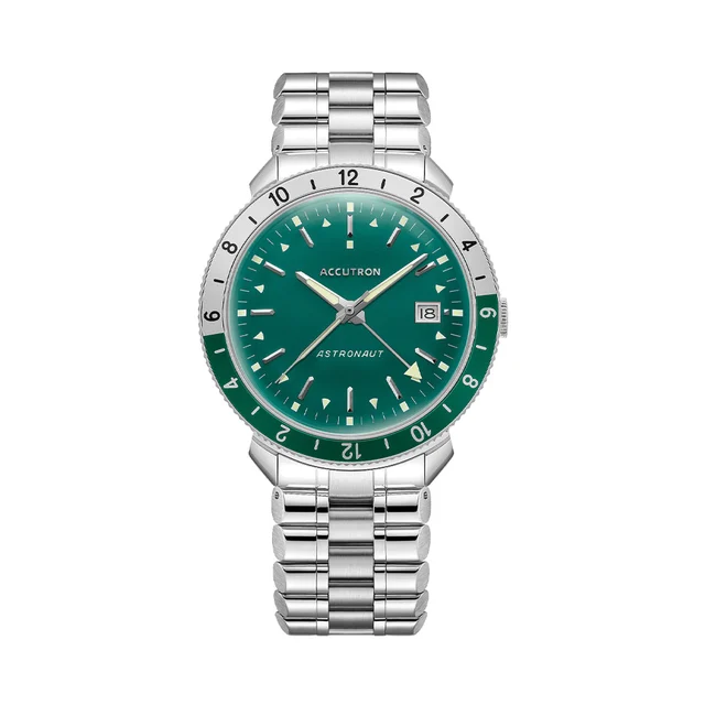 Accutron Astronaut 41mm - Green on Bracelet 26B205 kol saati
