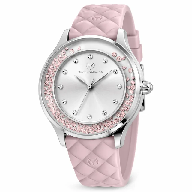 Technomarine Brillantezza Del Mare Watch - 34mm, Light Pink (TM-9026003) kol saati