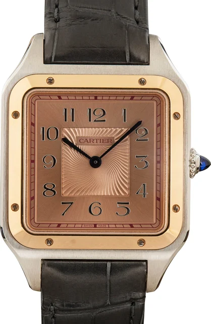 Cartier Santos Dumont Steel & 18k Rose Gold W2SA0011 kol saati