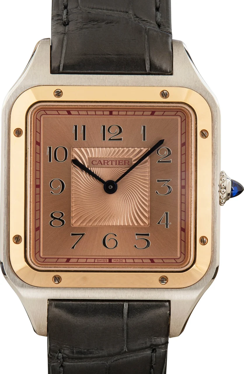 Cartier Santos Dumont Steel & 18k Rose Gold W2SA0011 43.5 mm kol saati