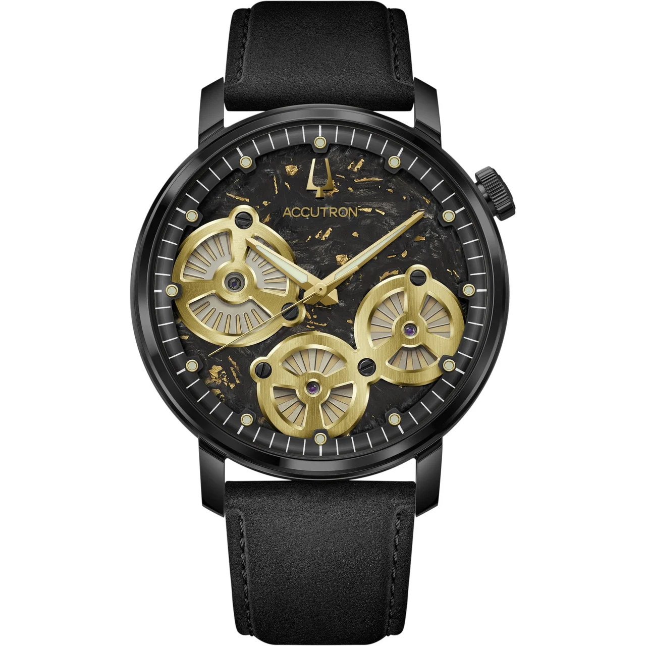 Accutron Forged Carbon Black 28A211 kol saati