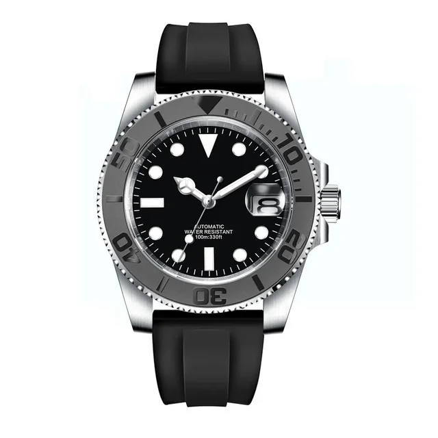 Tandorio Custom Yacht Homage watch NH35 40mm Brushed Ceremic Bezel Sapphire Corgeut CG3002