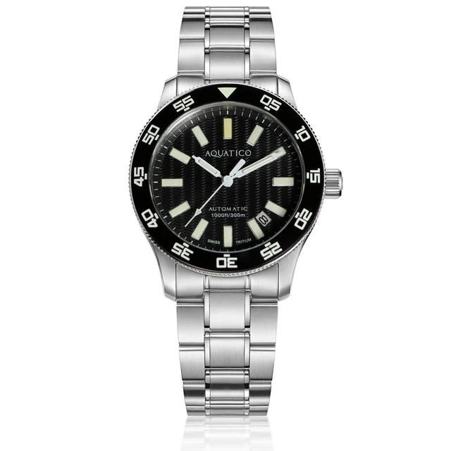 AQUATICO Sea Sentinel Tritium Black Dial kol saati