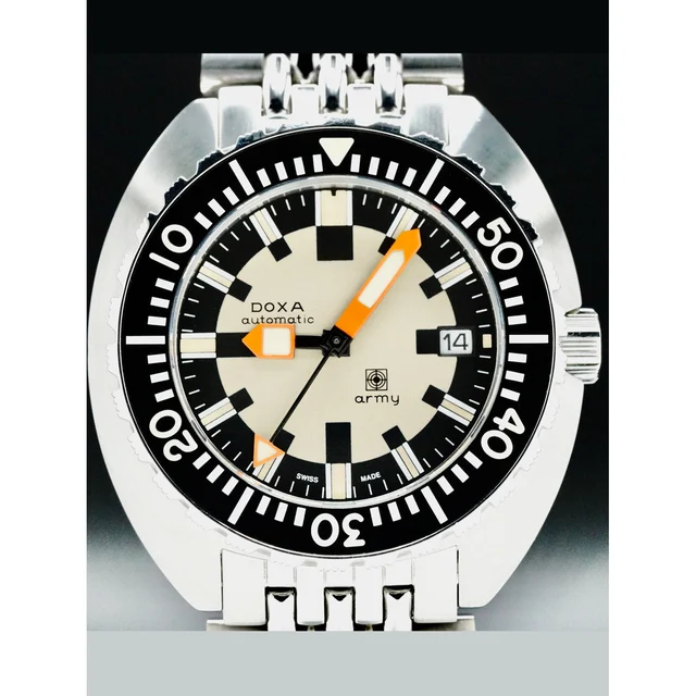 Doxa Army Stainless Steel Bezel 785.10.031.10 on Bracelet 210000064826 kol saati