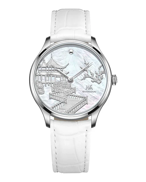Shanghai Watch Moonlit Serpentine 36mm - White Dial kol saati