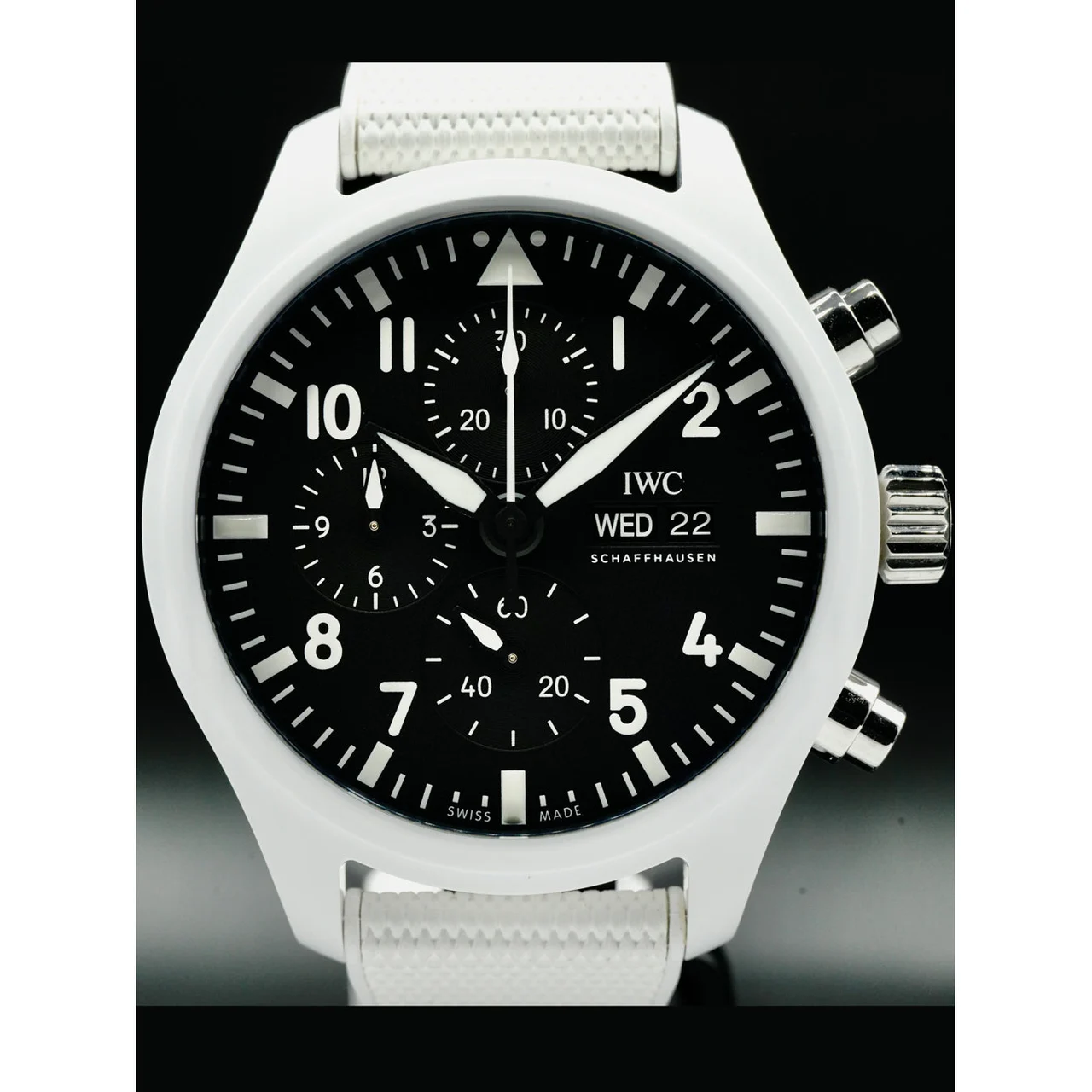 IWC Pilot Chronograph Top Gun Lake Tahoe IW389105 210000035395 44.5 mm kol saati
