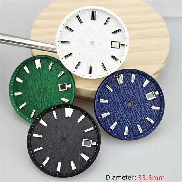 Tandorio New NH35 Watch Dial 33.5mm Black White Blue Green Dial for NH35 NH36 Movement Wat