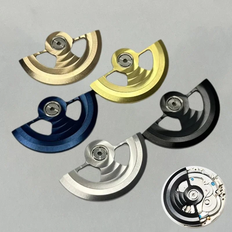 Tandorio Rotor for TMI Movement Automatic Oscilating Weight Hammer Rotor Fit for NH34 NH36 NH38 4R 6R 7S Movement Automatic Rotor Refit Parts 14:193#01 kol saati