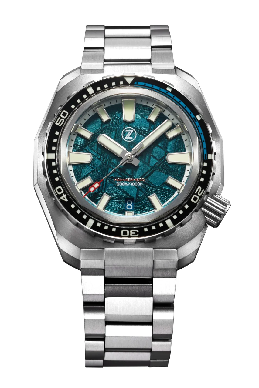 Zelos Hammerhead V3 300m Ti 'Teal Meteorite' 44 mm kol saati