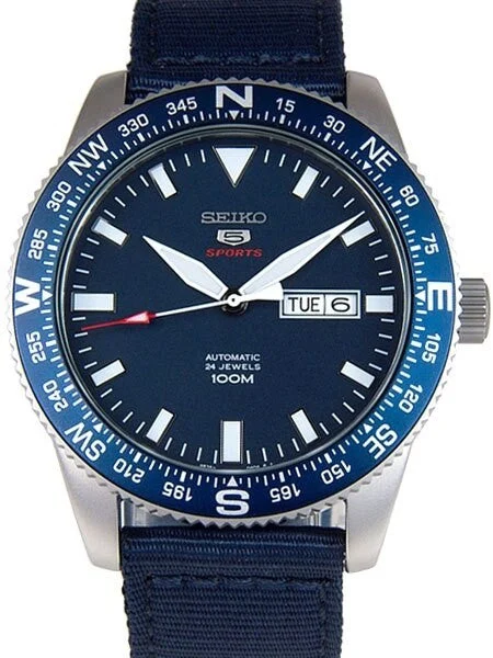 Seiko Sports 24-Jewel, Automatic with Rotating Compass Bezel #SRP665K1 kol saati
