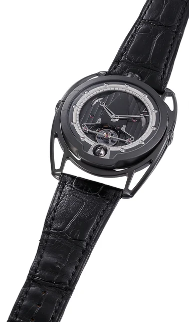 De Bethune Bethune REF. DB28Z, SEMI-SKELETONISED WRISTWATCH IN BLACK MATTE ZIRCONIUM kol s