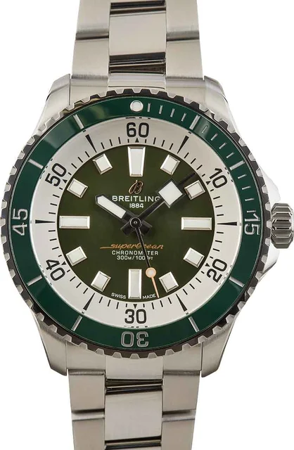 Breitling Superocean Automatic 44 Green Dial A17376A31L1A1 kol saati