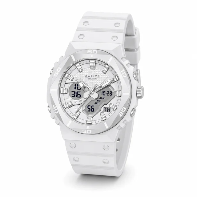 Activa Exon X Invicta Digital Watch - 48mm. White (ACW8120-002) kol saati