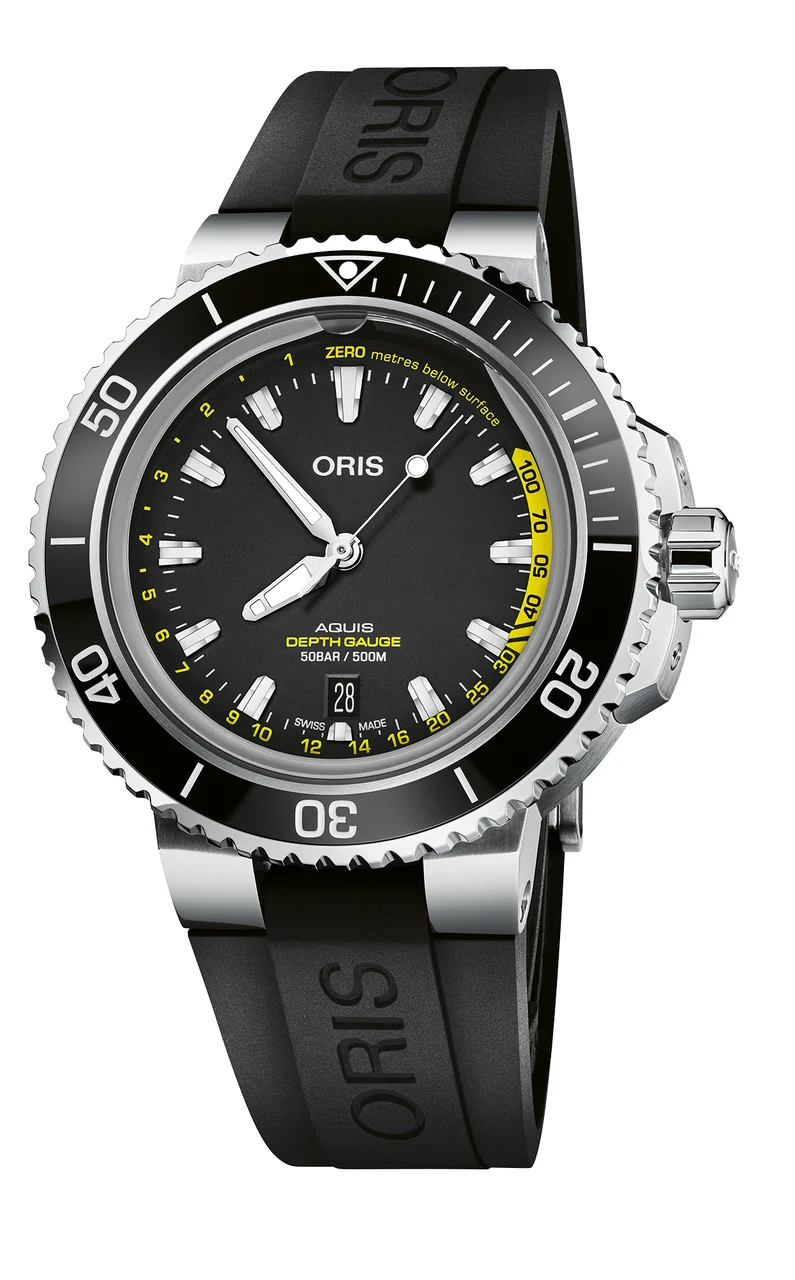 Oris Aquis Depth Gauge 01 733 7755 4154-Set RS 45.8 mm kol saati