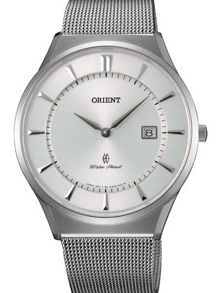 Orient Scratch and Dent - Palmer Quartz Dress Watch with Sapphire Crystal and Mesh Bracelet #GW03005W SND311 39 mm kol saati