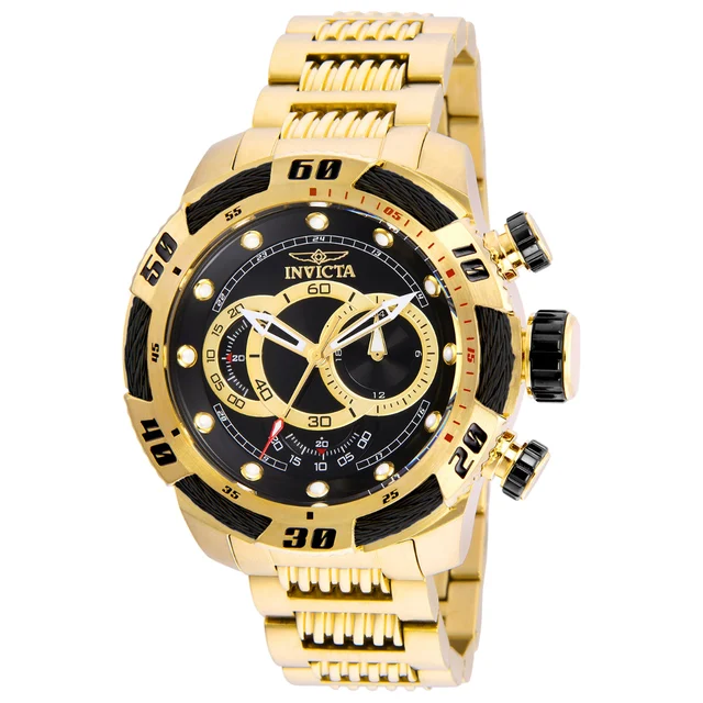 Invicta Speedway Finish Line Watch - 50mm. Gold (25484) kol saati