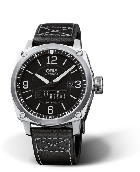 Oris Retrograde Day 01 735 7617 4164-07 5 22 58FC 42.7 mm kol saati