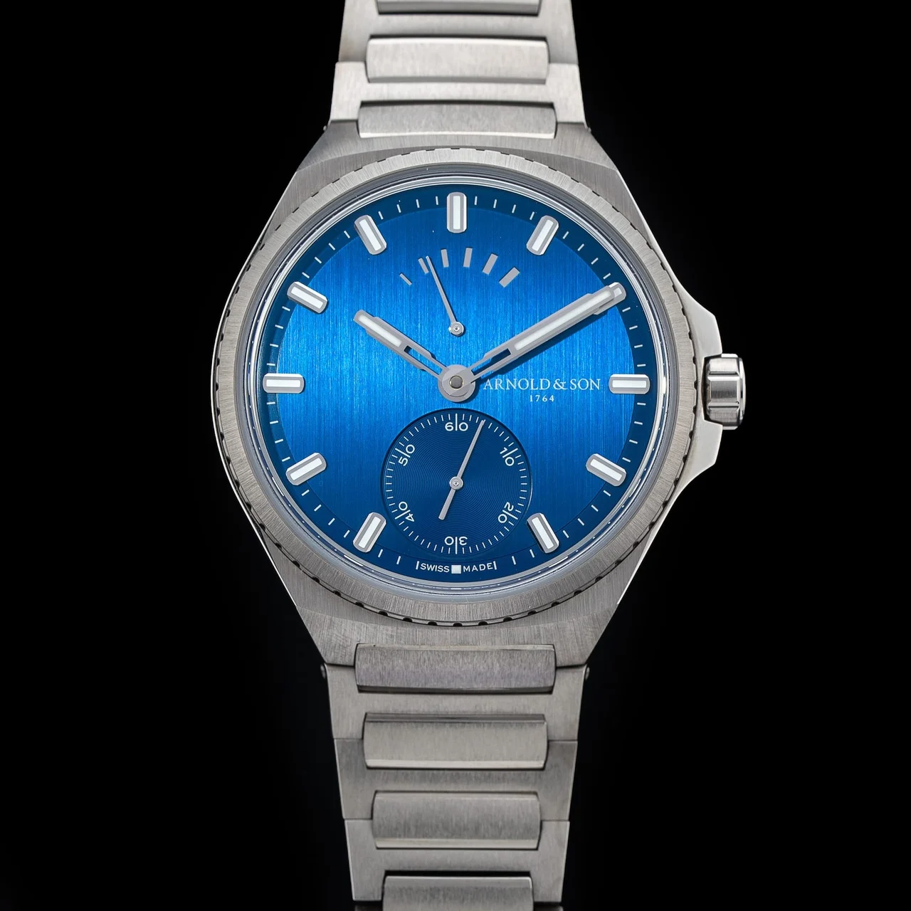 Arnold & Son Longitude Titanium Ocean Blue POC210009N33447 42 mm kol saati