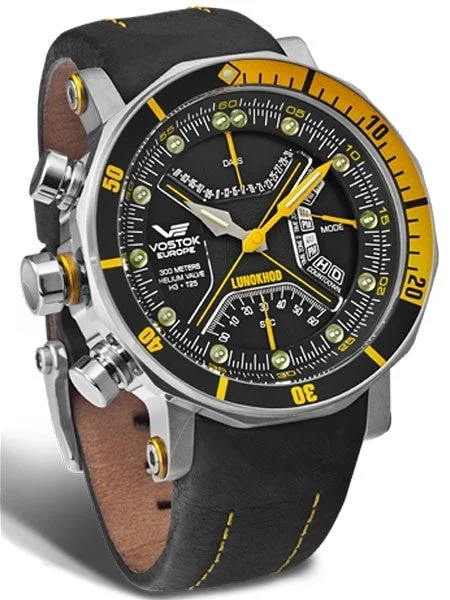 Vostok Europe Vostok-Europe Lunokhod-2 Multi-Function Quartz Diver with Tritium Tubes #6205206 49 mm kol saati