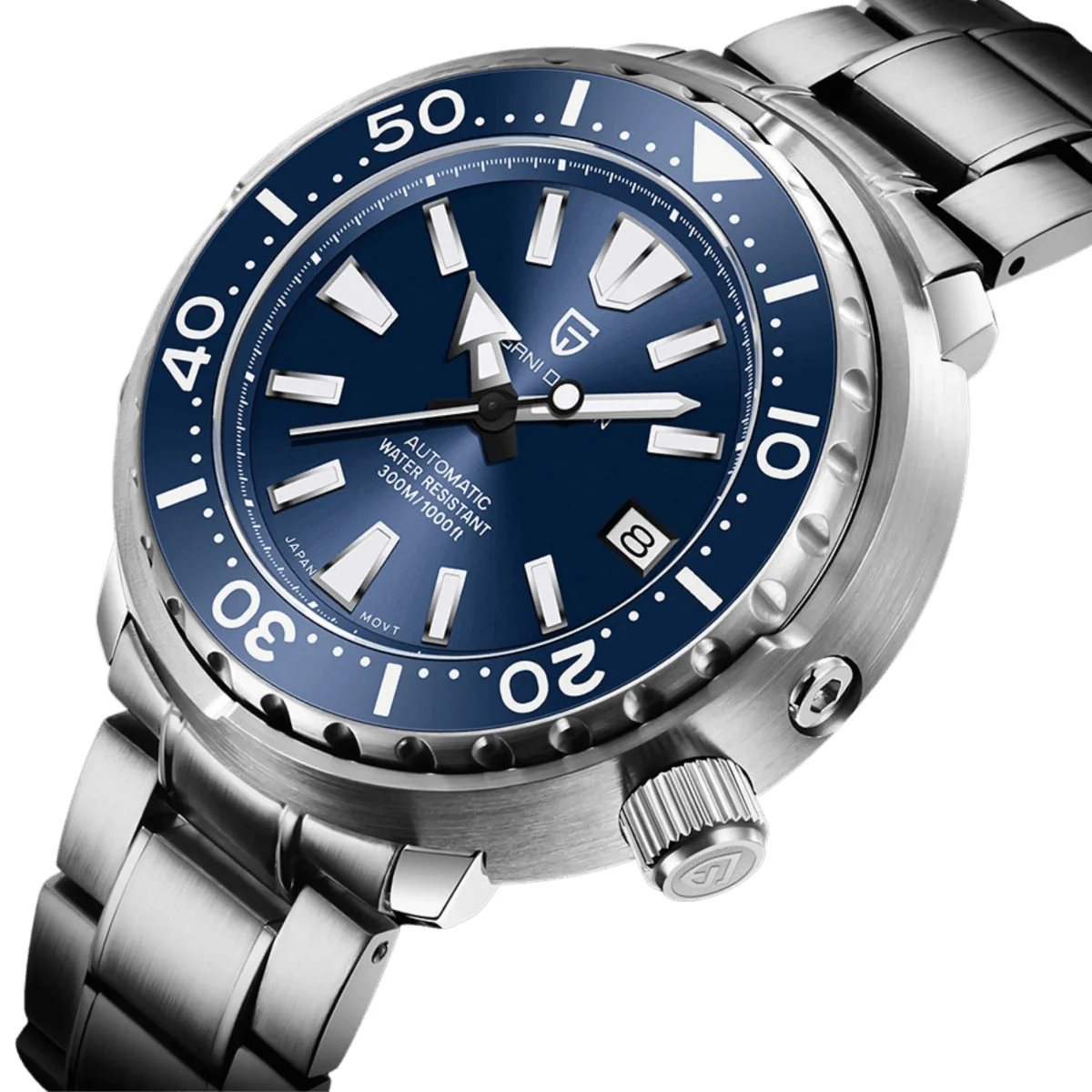 Pagani Design 46988854-rubber-blue-seiko-nh35-movement 45 mm kol saati