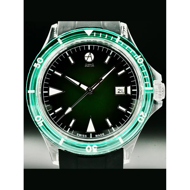 ArtyA Diver Crystal Green Smoke Green Bezel artya-diver-green kol saati