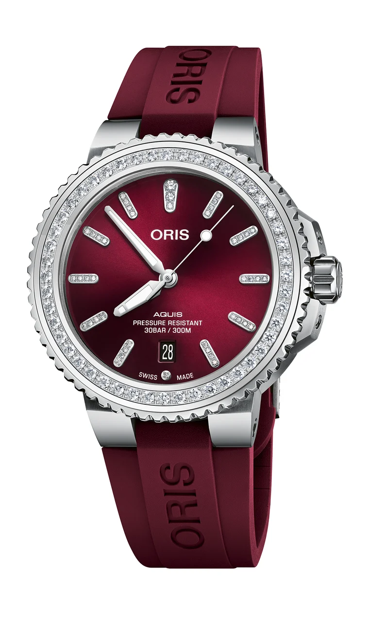Oris Aquis Date Diamonds 01 733 7766 4998-07 4 22 68FC 41.5 mm kol saati