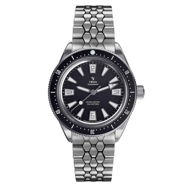 Yema Skin Diver CMM.20 with Black Dial on Bracelet # -03 YEMA-03 kol saati