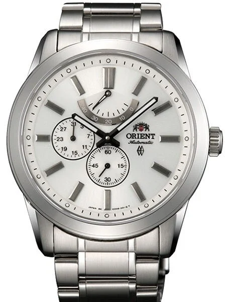 Orient Regent Automatic Watch with Sapphire Crystal and Power Reserve Indicator #EZ08003W 42 mm kol saati