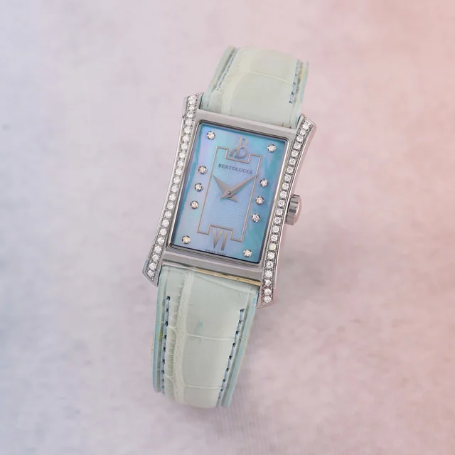 Bertolucci BERTOLUCCI, REF. 913.55.41.A.674, FASCINO, DIAMONDS AND MOP, NOS, STAINLESS STE
