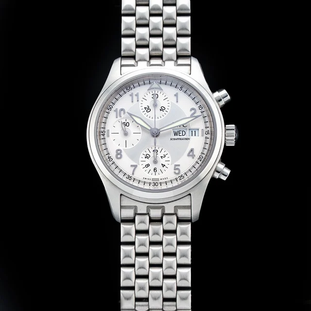 IWC Pilot Chronograph White Dial 210009N34590 kol saati